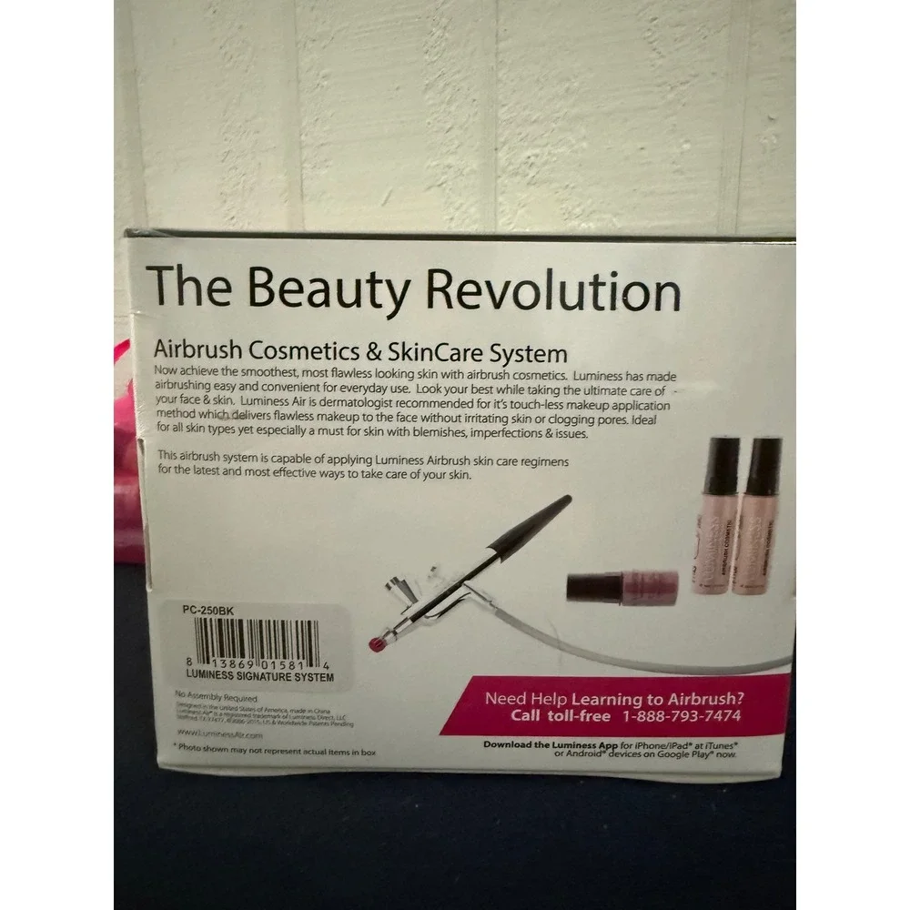 NIB! Luminess Airbrush Makeup System PC-250BK with Silk Foundations & Cosmetics